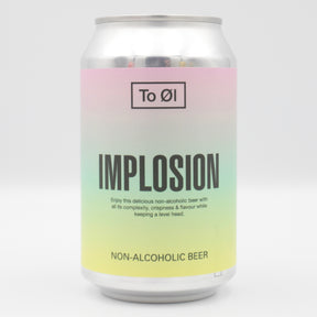 This is a can of To Øl - Implosion - 0.3% (330ml). It is a Pale Ale craft beer available to buy from Ghost Whale, voted London's best craft beer shop.