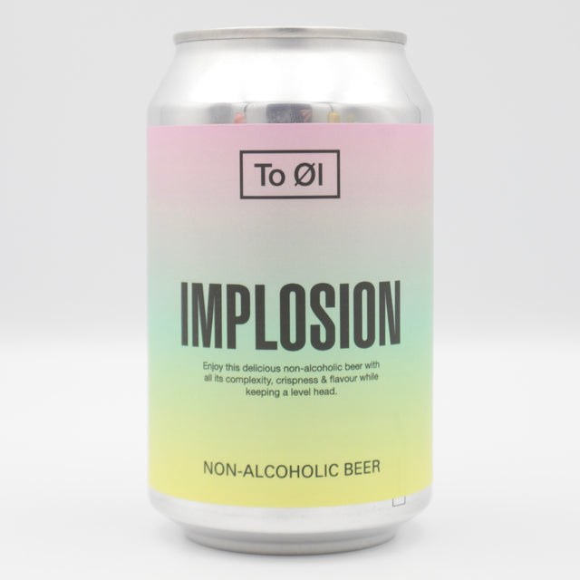 This is a can of To Øl - Implosion - 0.3% (330ml). It is a Pale Ale craft beer available to buy from Ghost Whale, voted London's best craft beer shop.