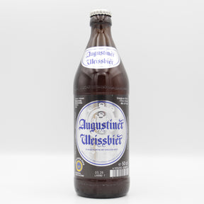 This is a bottle of Augustiner - Weissbier - 5.4% (500ml). It is a Wit / Wheat craft beer available to buy from Ghost Whale, voted London's best craft beer shop.