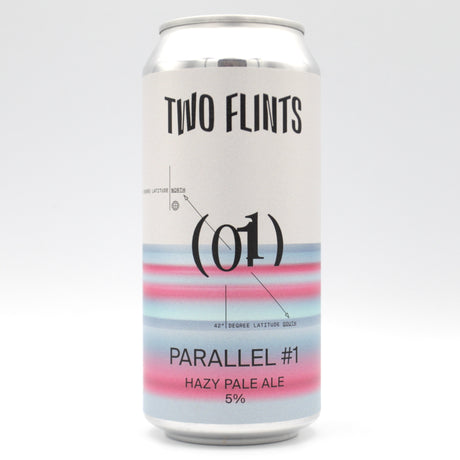 This is a can of Two Flints - Parallel #1 - 5% (440ml). It is a Pale Ale craft beer available to buy from Ghost Whale, voted London's best craft beer shop.