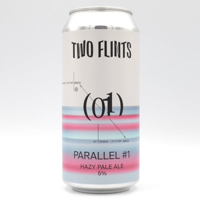 This is a can of Two Flints - Parallel #1 - 5% (440ml). It is a Pale Ale craft beer available to buy from Ghost Whale, voted London's best craft beer shop.