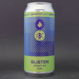 This is a can of Drop Project - Glisten - 5.8% (440ml). It is a IPA craft beer available to buy from Ghost Whale, voted London's best craft beer shop.