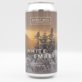 This is a can of Burnt Mill - White Ember - 6% (440ml). It is a IPA craft beer available to buy from Ghost Whale, voted London's best craft beer shop.