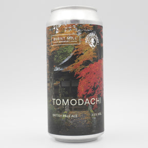 This is a can of Burnt Mill / Northern Monk - Tomodachi - 4.6% (440ml). It is a Pale Ale craft beer available to buy from Ghost Whale, voted London's best craft beer shop.