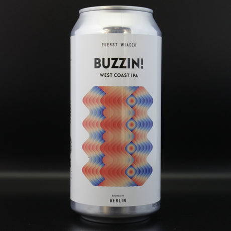 This is a can of Fuerst Wiacek / Cloudwater - Buzzin! - 7.2% (440ml). It is a IPA craft beer available to buy from Ghost Whale, voted London's best craft beer shop.