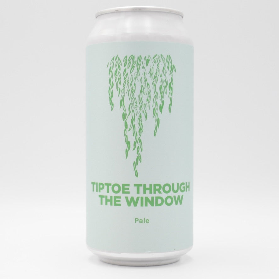 This is a can of Pomona Island - Tiptoe Through The Window - 5.3% (440ml). It is a Pale Ale craft beer available to buy from Ghost Whale, voted London's best craft beer shop.