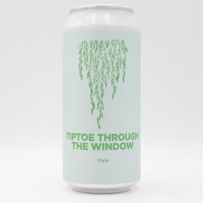 This is a can of Pomona Island - Tiptoe Through The Window - 5.3% (440ml). It is a Pale Ale craft beer available to buy from Ghost Whale, voted London's best craft beer shop.