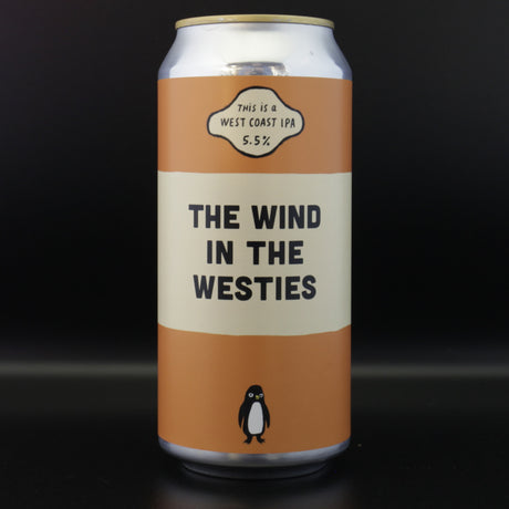 This is a can of Pretty Decent - The Wind In The Westies - 5.5% (440ml). It is a IPA craft beer available to buy from Ghost Whale, voted London's best craft beer shop.