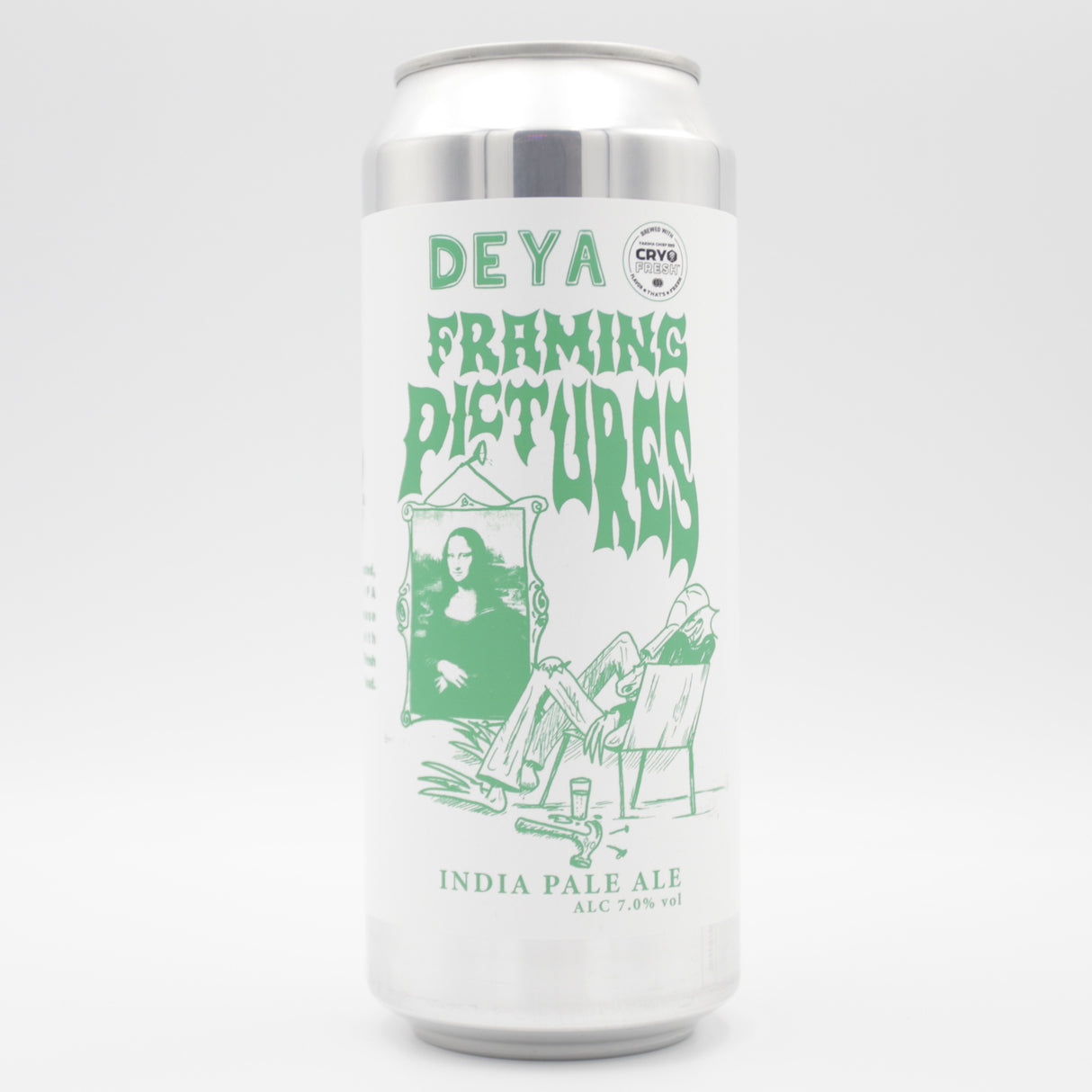 This is a can of DEYA - Framing Pictures - 7% (500ml). It is a IPA craft beer available to buy from Ghost Whale, voted London's best craft beer shop.