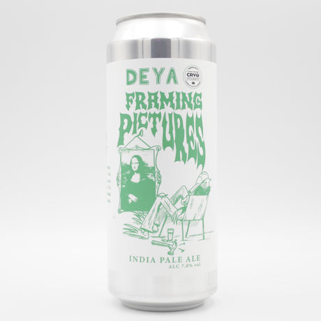 This is a can of DEYA - Framing Pictures - 7% (500ml). It is a IPA craft beer available to buy from Ghost Whale, voted London's best craft beer shop.