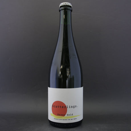 This is a sharing bottle of Scatterlings - Karoo Gold - 4.5% (750ml). It is a Wild Ale craft beer available to buy from Ghost Whale, voted London's best craft beer shop.