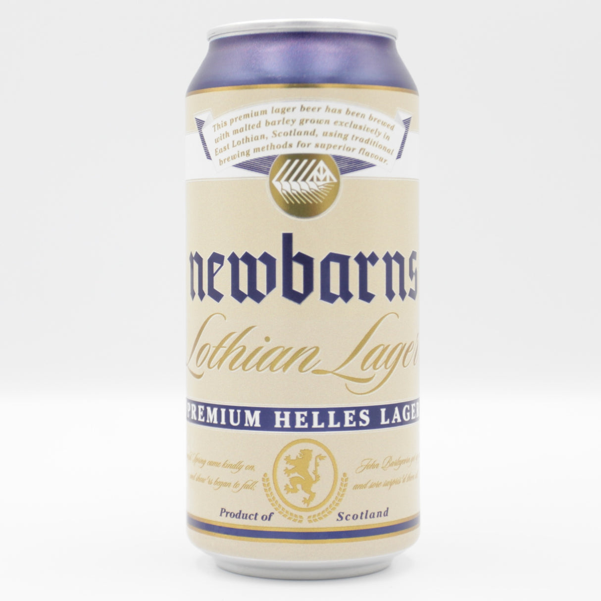 This is a can of Newbarns - Lothian Lager - 5% (440ml). It is a Lager / Pilsner / Kölsch craft beer available to buy from Ghost Whale, voted London's best craft beer shop.