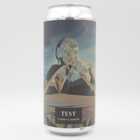 This is a can of TEST - Corpse & Mirror - 8% (473ml). It is a Double IPA craft beer available to buy from Ghost Whale, voted London's best craft beer shop.