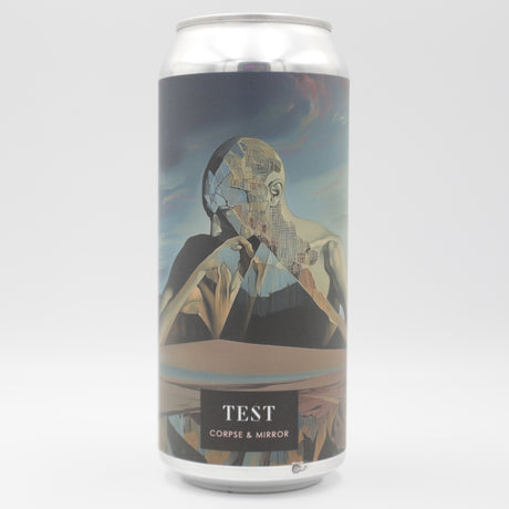 This is a can of TEST - Corpse & Mirror - 8% (473ml). It is a Double IPA craft beer available to buy from Ghost Whale, voted London's best craft beer shop.
