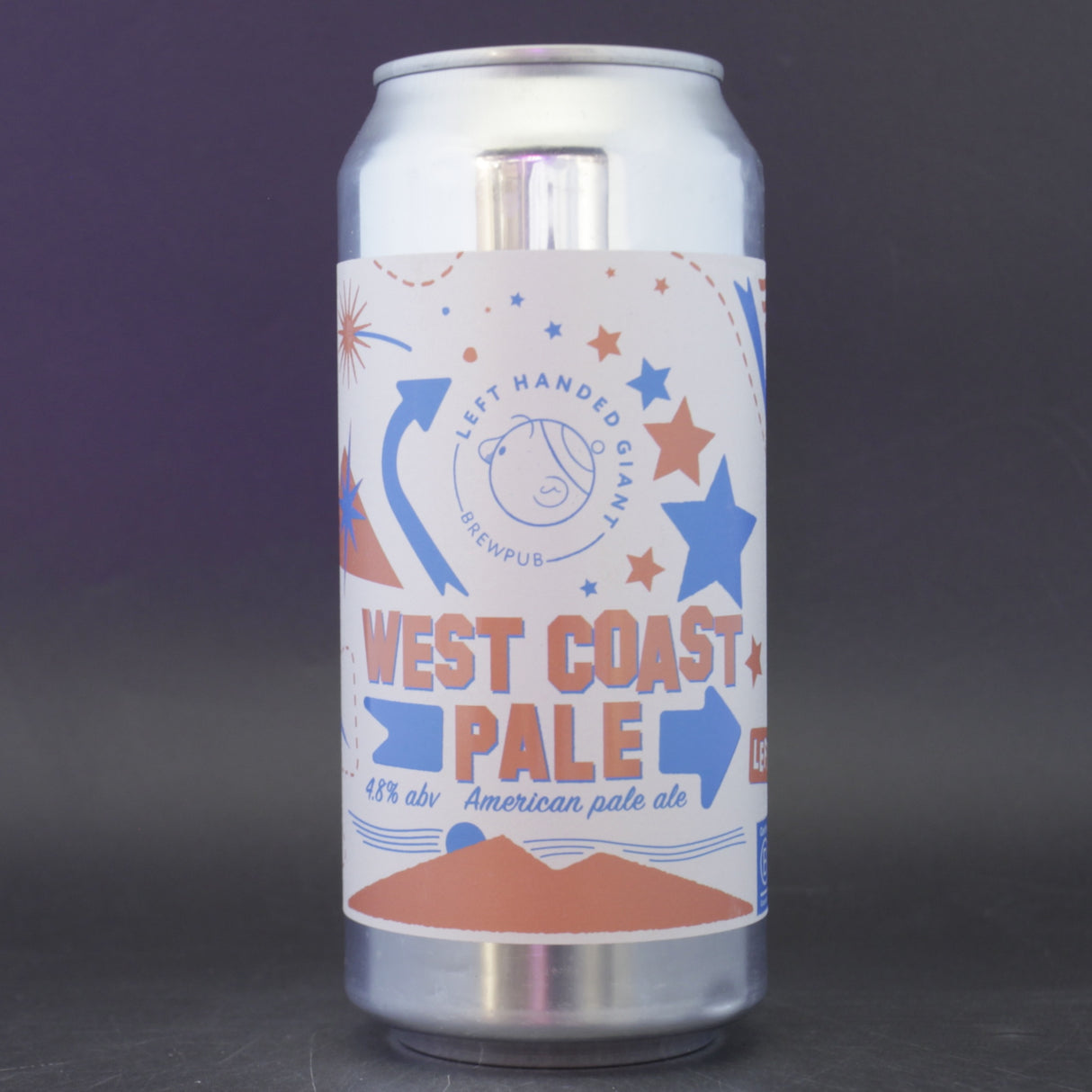 This is a can of Left Handed Giant - Brewpub: West Coast Pale - 4.8% (440ml). It is a Pale Ale craft beer available to buy from Ghost Whale, voted London's best craft beer shop.