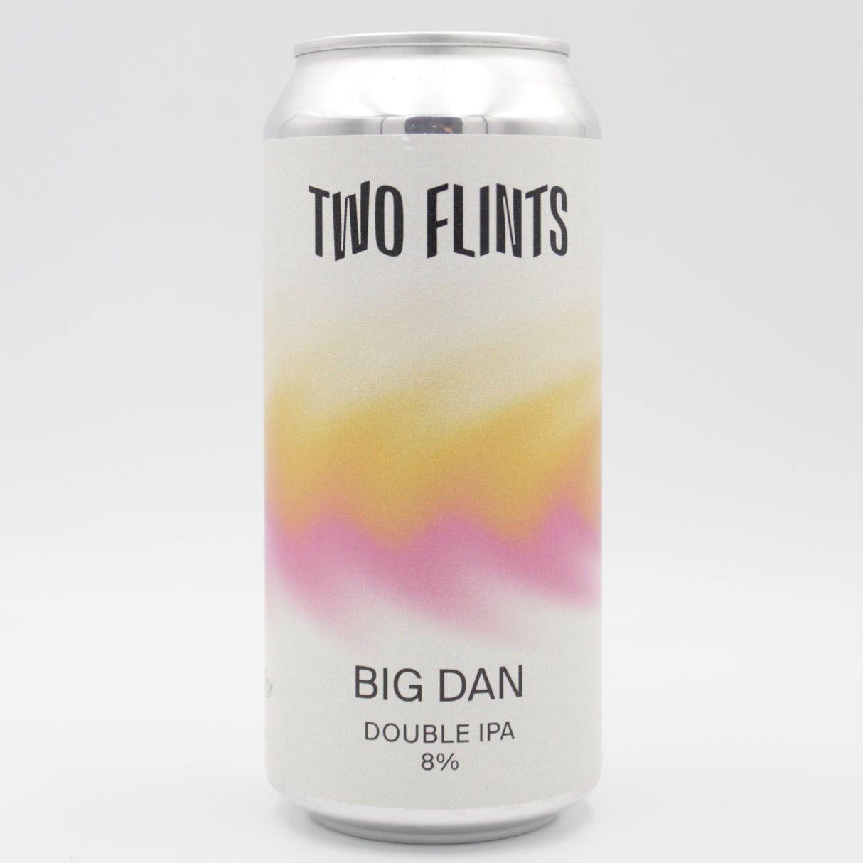 This is a can of Two Flints - Big Dan - 8% (440ml). It is a Double IPA craft beer available to buy from Ghost Whale, voted London's best craft beer shop.