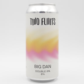 This is a can of Two Flints - Big Dan - 8% (440ml). It is a Double IPA craft beer available to buy from Ghost Whale, voted London's best craft beer shop.