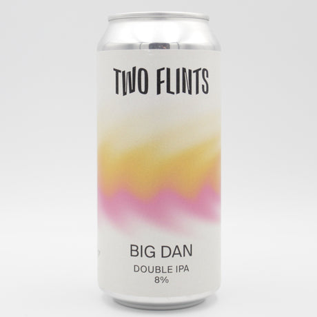 This is a can of Two Flints - Big Dan - 8% (440ml). It is a Double IPA craft beer available to buy from Ghost Whale, voted London's best craft beer shop.