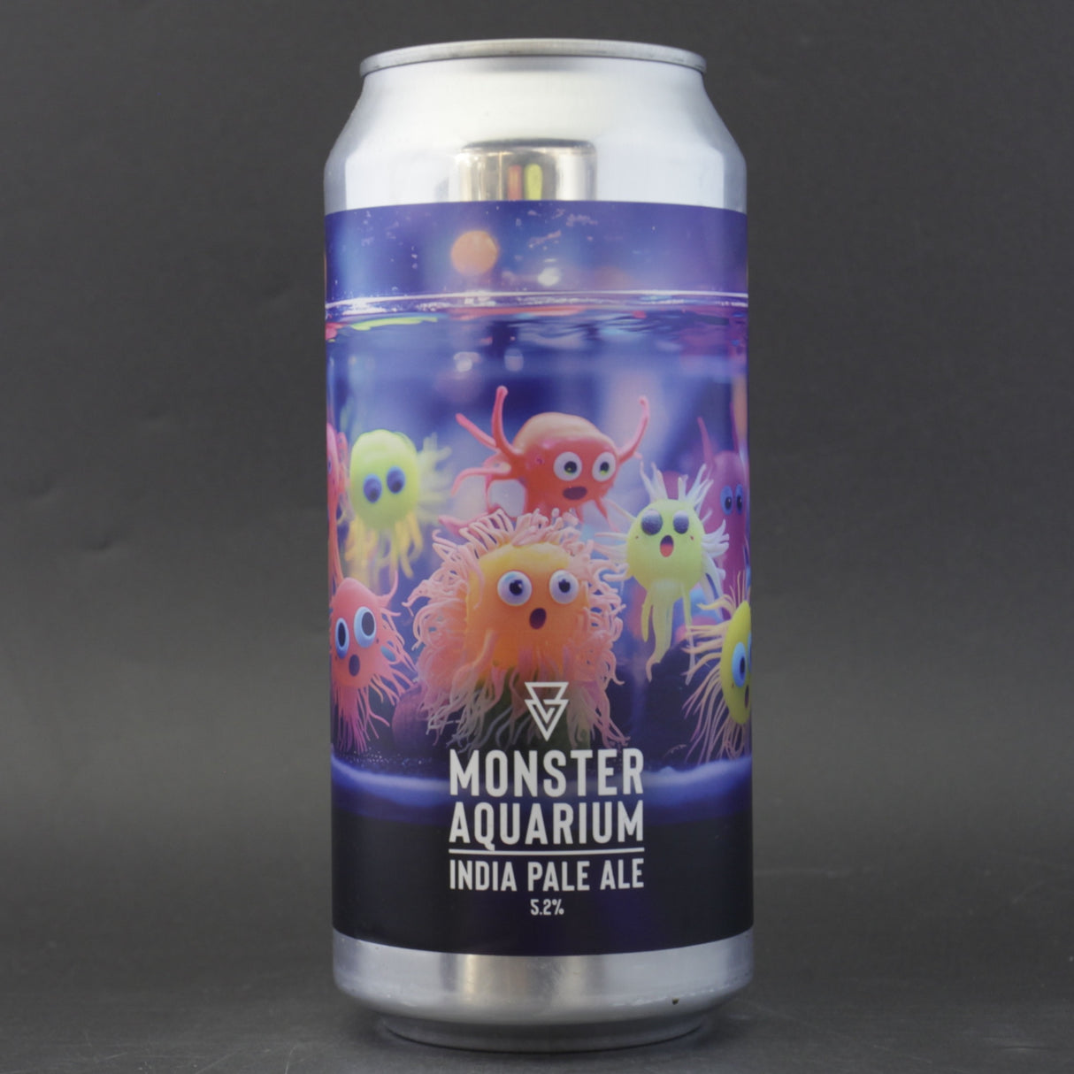 This is a can of Azvex - Monster Aquarium - 5.2% (440ml). It is a IPA craft beer available to buy from Ghost Whale, voted London's best craft beer shop.