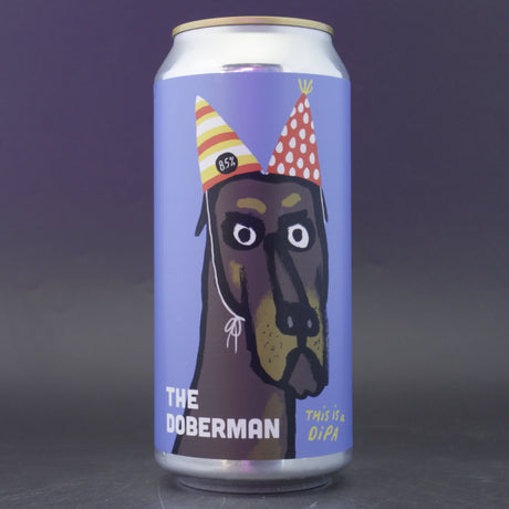 This is a can of Pretty Decent - The Doberman - 8.5% (440ml). It is a Double IPA craft beer available to buy from Ghost Whale, voted London's best craft beer shop.