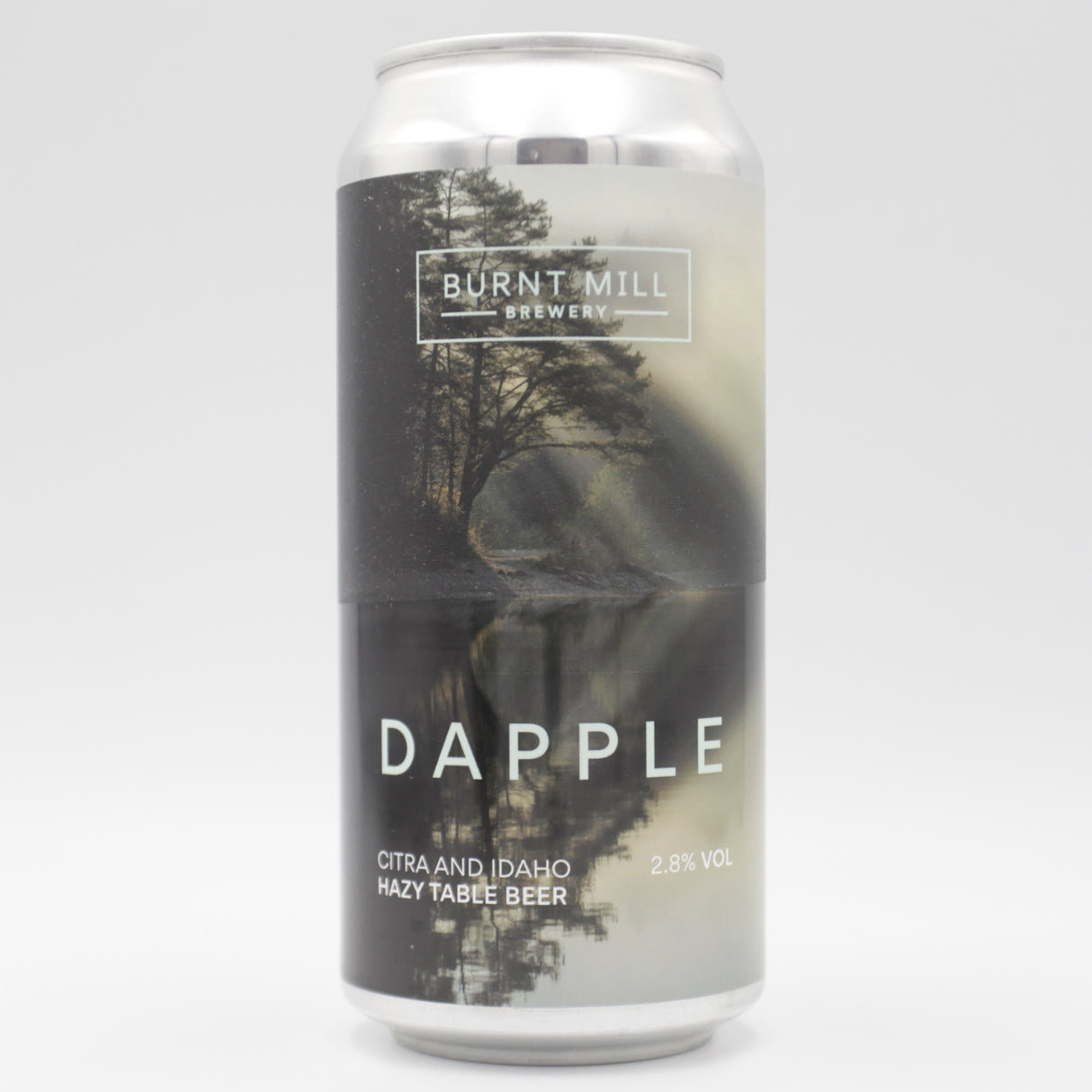 This is a can of Burnt Mill - Dapple - 2.8% (440ml). It is a Pale Ale craft beer available to buy from Ghost Whale, voted London's best craft beer shop.