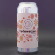 This is a can of Left Handed Giant - Hefeweizen - 5% (440ml). It is a Wit / Wheat craft beer available to buy from Ghost Whale, voted London's best craft beer shop.