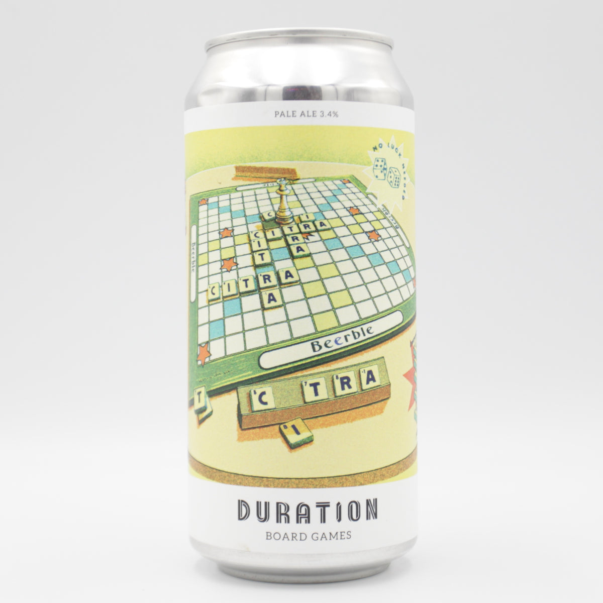 This is a can of Duration - Board Games - 3.4% (440ml). It is a Pale Ale craft beer available to buy from Ghost Whale, voted London's best craft beer shop.