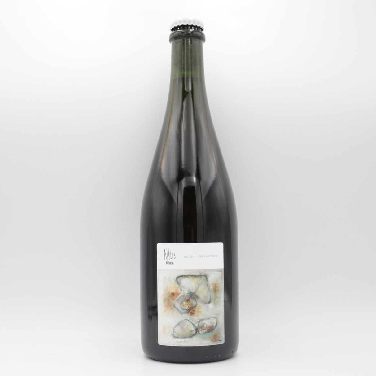 This is a sharing bottle of Mills Brewing - Saison Hallertau (Blend 3) - 5.5% (750ml). It is a Wild Ale craft beer available to buy from Ghost Whale, voted London's best craft beer shop.