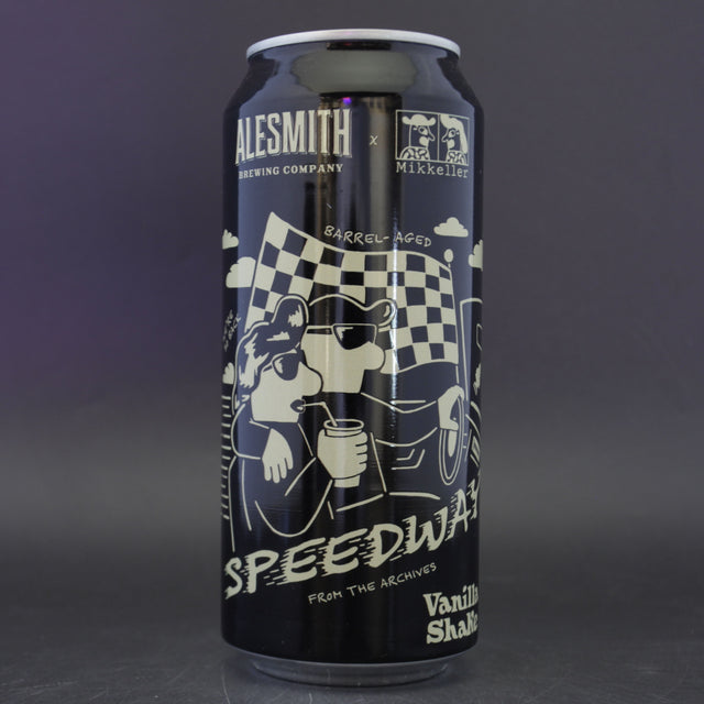 Alesmith / Mikkeller - BA Vanilla Shake Speedway Stout - 14.03% (473ml) is a  Imperial Stout / Porter craft Beer available to buy from Ghost Whale - voted London's best craft beer shop.