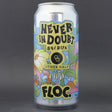 This is a can of Floc / Other Half - Never In Doubt - 8.4% (440ml). It is a Double IPA craft beer available to buy from Ghost Whale, voted London's best craft beer shop.