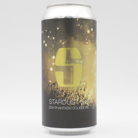 This is a can of Salikatt - Stardust 3.0 - 7.5% (440ml). It is a Double IPA craft beer available to buy from Ghost Whale, voted London's best craft beer shop.