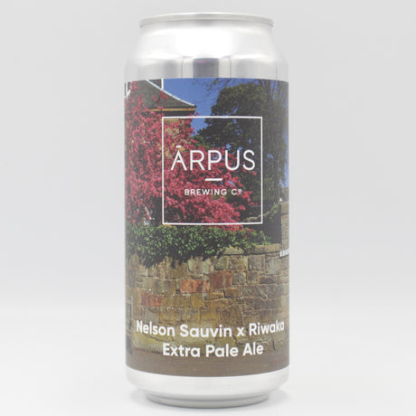 This is a can of Arpus Brewing Co - Nelson Sauvin x Riwaka Extra Pale Ale - 5.5% (440ml). It is a Pale Ale craft beer available to buy from Ghost Whale, voted London's best craft beer shop.