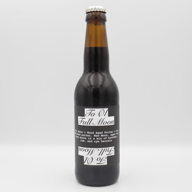This is a bottle of To Øl - Full Moon - 8% (330ml). It is a Imperial Stout / Porter craft beer available to buy from Ghost Whale, voted London's best craft beer shop.