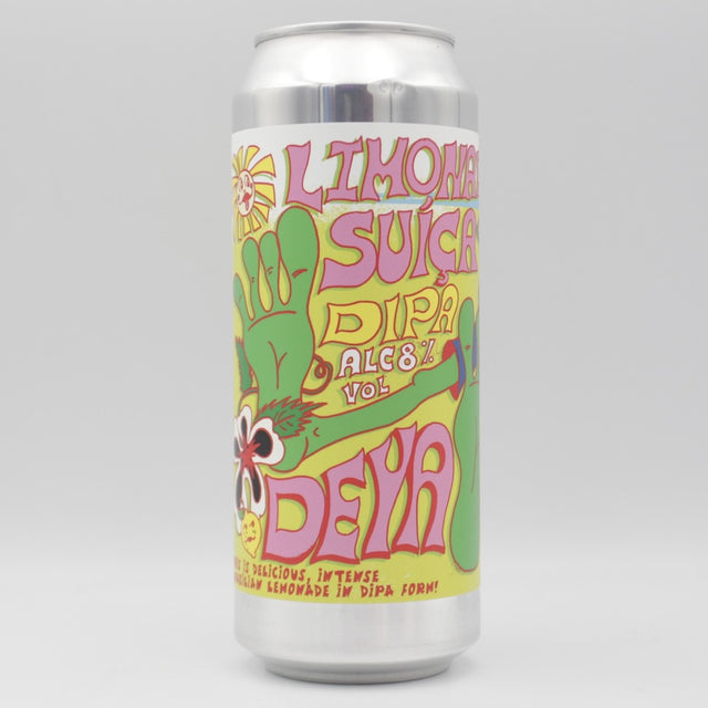 This is a can of DEYA - Limonata Suíça - 8% (500ml). It is a Double IPA craft beer available to buy from Ghost Whale, voted London's best craft beer shop.