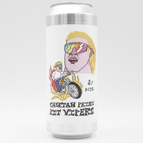 This is a can of Baron - Cheetah Print Pit Vipers - 8% (500ml). It is a Double IPA craft beer available to buy from Ghost Whale, voted London's best craft beer shop.