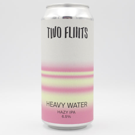 This is a can of Two Flints - Heavy Water - 6.5% (440ml). It is a IPA craft beer available to buy from Ghost Whale, voted London's best craft beer shop.