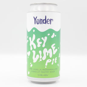 This is a can of Yonder - Key Lime Pie - 5.5% (440ml). It is a Sour craft beer available to buy from Ghost Whale, voted London's best craft beer shop.