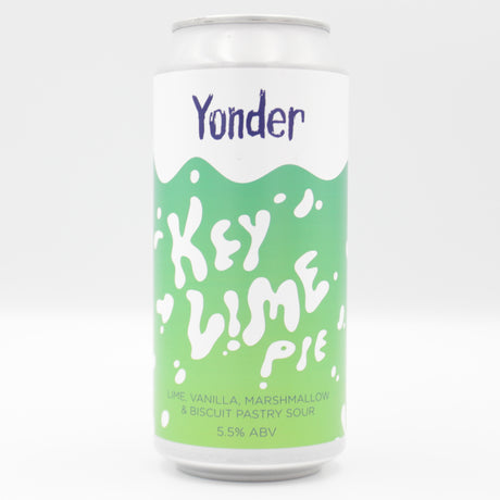 This is a can of Yonder - Key Lime Pie - 5.5% (440ml). It is a Sour craft beer available to buy from Ghost Whale, voted London's best craft beer shop.