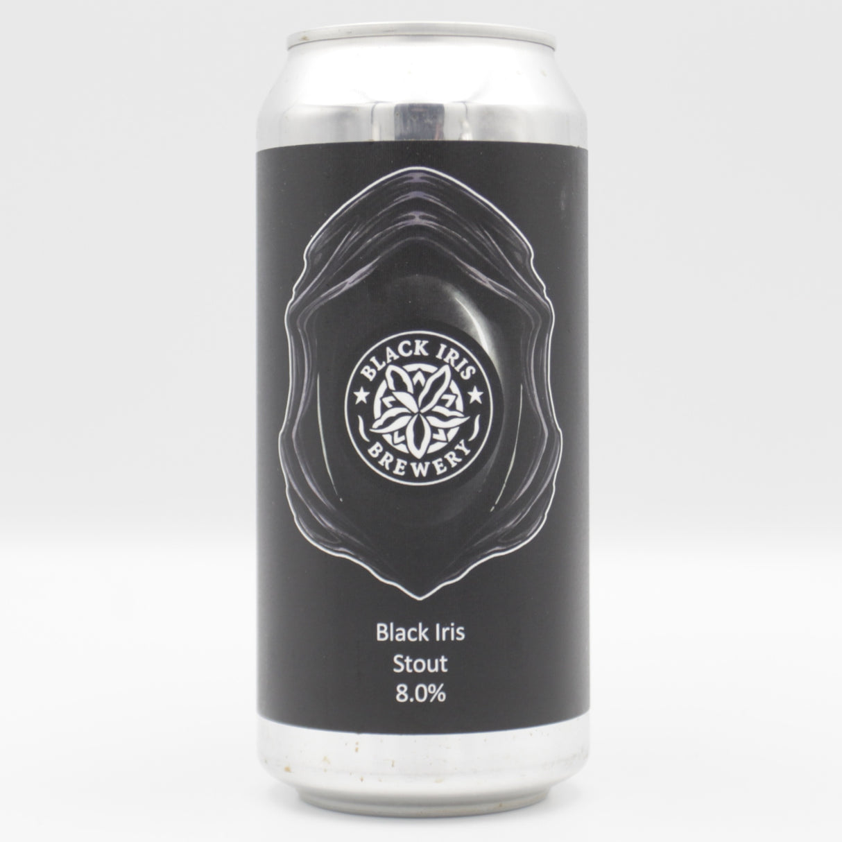 This is a can of Dark Element / Black Iris - Black Iris - 8% (440ml). It is a Stout / Porter craft beer available to buy from Ghost Whale, voted London's best craft beer shop.