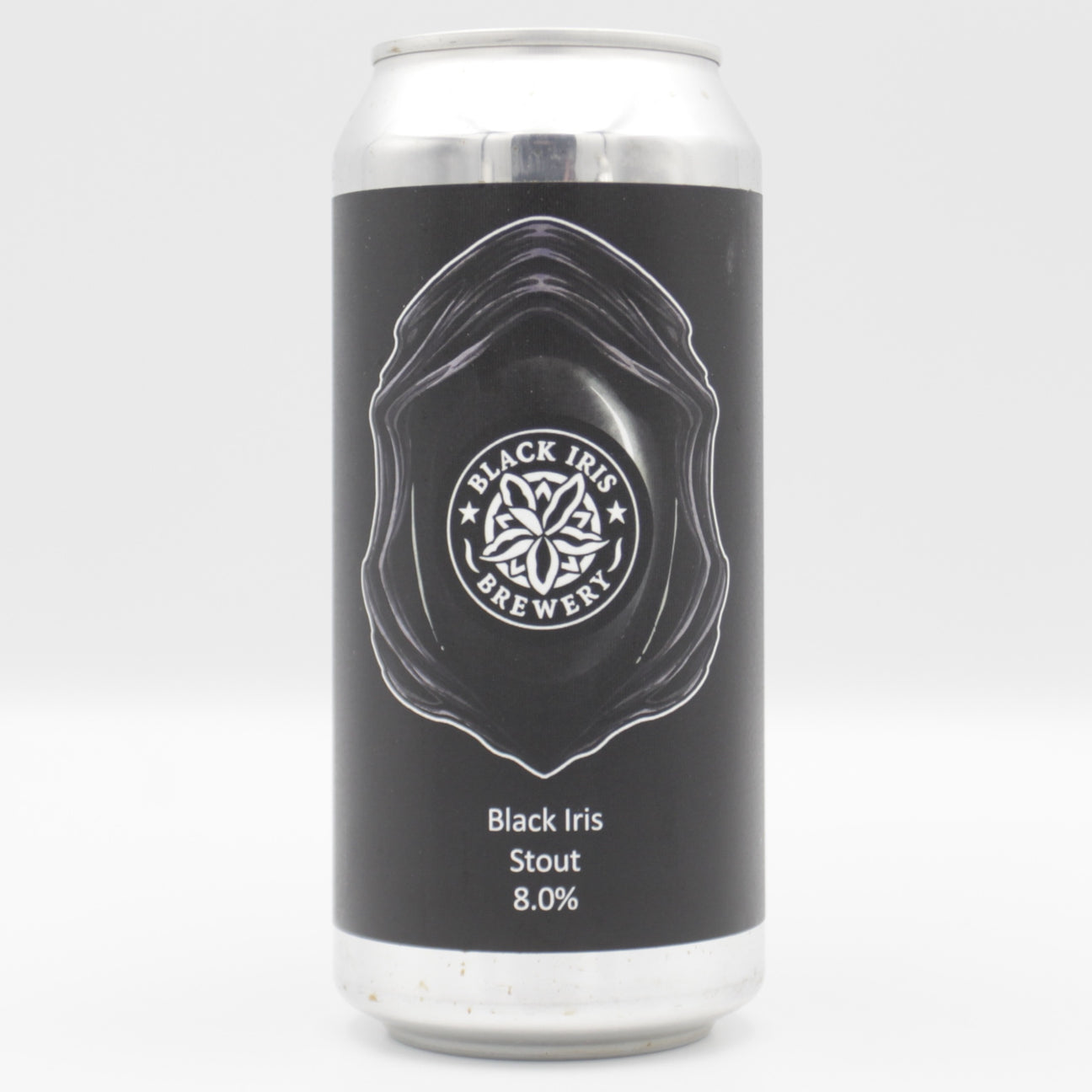 This is a can of Dark Element / Black Iris - Black Iris - 8% (440ml). It is a Stout / Porter craft beer available to buy from Ghost Whale, voted London's best craft beer shop.
