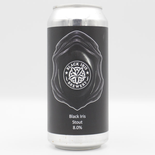 This is a can of Dark Element / Black Iris - Black Iris - 8% (440ml). It is a Stout / Porter craft beer available to buy from Ghost Whale, voted London's best craft beer shop.