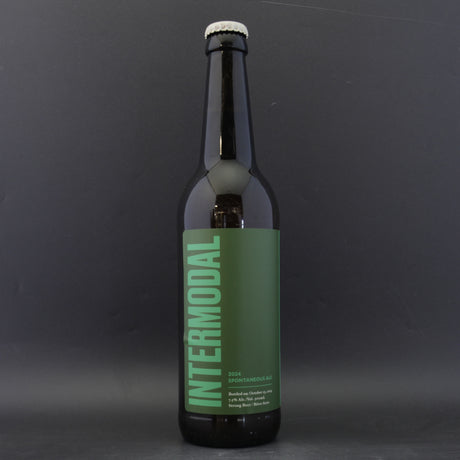 This is a bottle of Bellwoods - Intermodal 2024 - 7.5% (500ml). It is a Wild Ale craft beer available to buy from Ghost Whale, voted London's best craft beer shop.