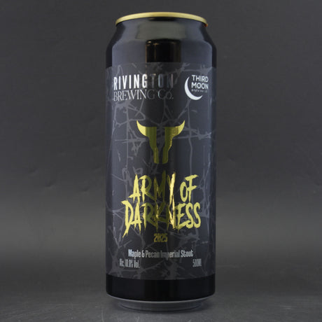 This is a can of Rivington / Third Moon - Army Of Darkness - 10% (500ml). It is a Imperial Stout / Porter craft beer available to buy from Ghost Whale, voted London's best craft beer shop.