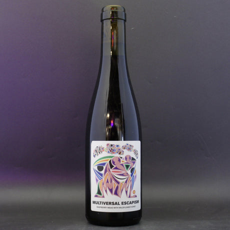 This is a bottle of Marlobobo - Multiversal Escapism - 13% (375ml). It is a  craft mead available to buy from Ghost Whale, voted London's best craft beer shop.