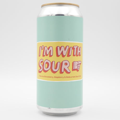 This is a can of Pretty Decent - I'm With Sour - 5.5% (440ml). It is a Sour craft beer available to buy from Ghost Whale, voted London's best craft beer shop.