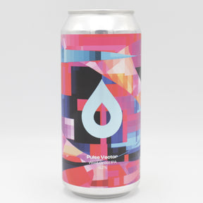 This is a can of Polly's Brew Co - Pulse Vector - 6.2% (440ml). It is a IPA craft beer available to buy from Ghost Whale, voted London's best craft beer shop.