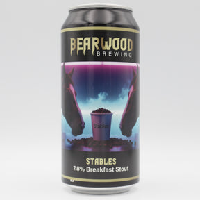 This is a can of Bearwood - Stables - 7.8% (440ml). It is a Stout / Porter craft beer available to buy from Ghost Whale, voted London's best craft beer shop.