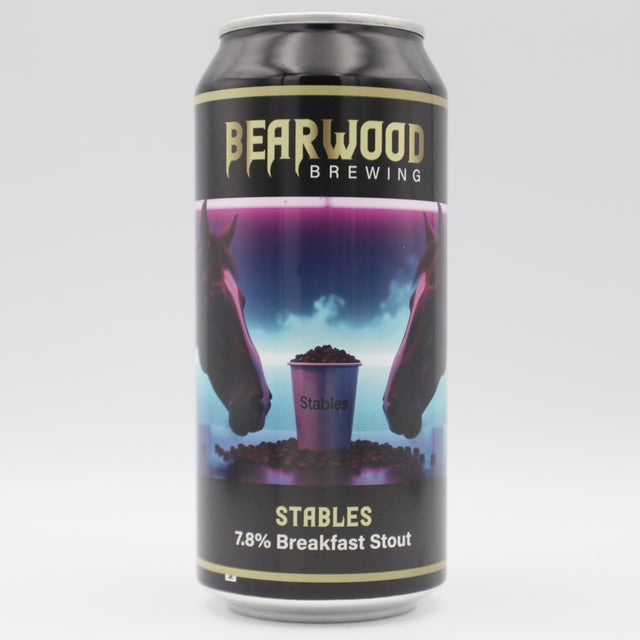 This is a can of Bearwood - Stables - 7.8% (440ml). It is a Stout / Porter craft beer available to buy from Ghost Whale, voted London's best craft beer shop.