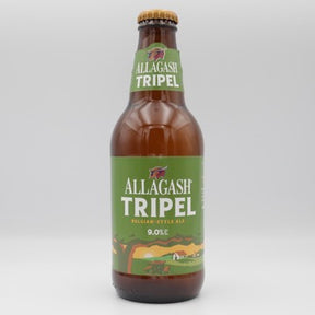 This is a bottle of Allagash - Tripel - 9% (355ml). It is a Belgian Style craft beer available to buy from Ghost Whale, voted London's best craft beer shop.