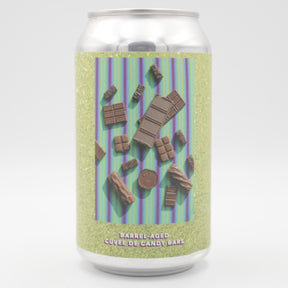 This is a can of Evil Twin - Barrel Aged Cuvée De Candy Bars - 13% (355ml). It is a Imperial Stout / Porter craft beer available to buy from Ghost Whale, voted London's best craft beer shop.